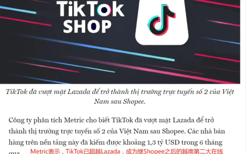 TikTok Shop越南卖家很给力，半年营收13亿美元