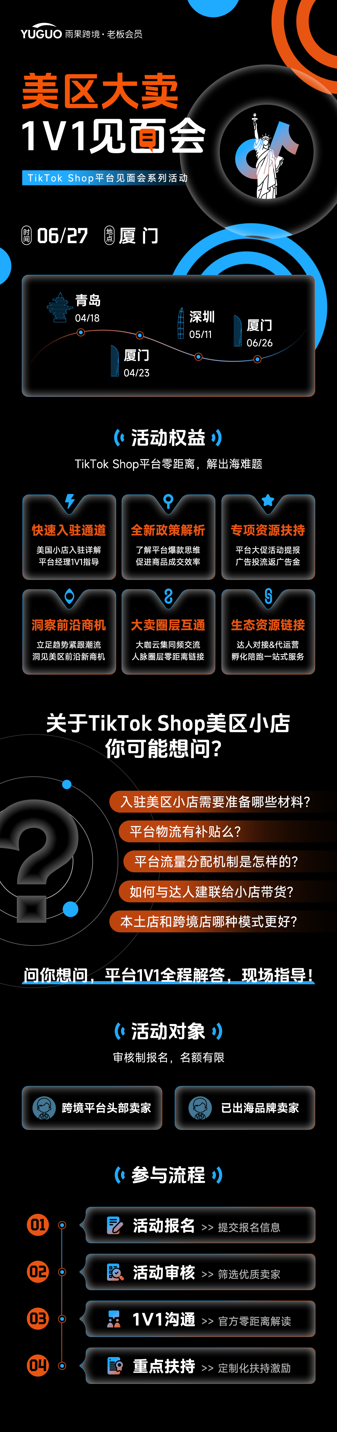 TikTok Shop平台见面会系列—美区大卖1V1见面会6月厦门场